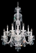  2997-40H - Sterling 12 Light 120V Chandelier in Polished Silver with Clear Heritage Handcut Crystal